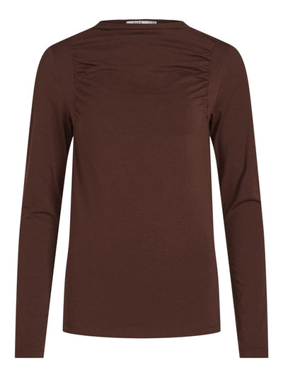 Crunch Long Sleeved Top - Demitasse - VILA - Brown 2