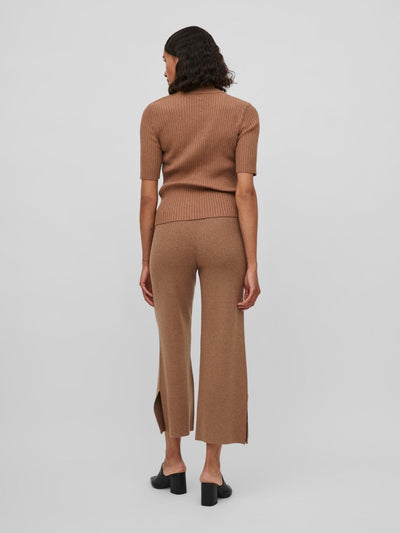 Kasley Flared Pants - Toasted Coconut - VILA - Brown 4