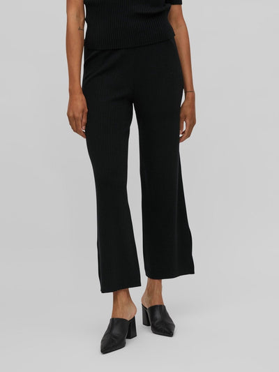 Kasley Flared Pants - Black - VILA - Black