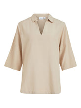 Load image into Gallery viewer, Prisilla V-Neck 3/4 Tunic - Cement - VILA - Khaki
