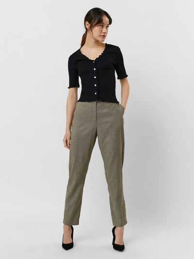 Jane Pants - Brown Checkered - Vero Moda - Brown 2