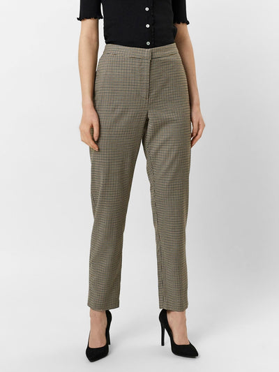 Jane Pants - Brown Checkered - Vero Moda - Brown