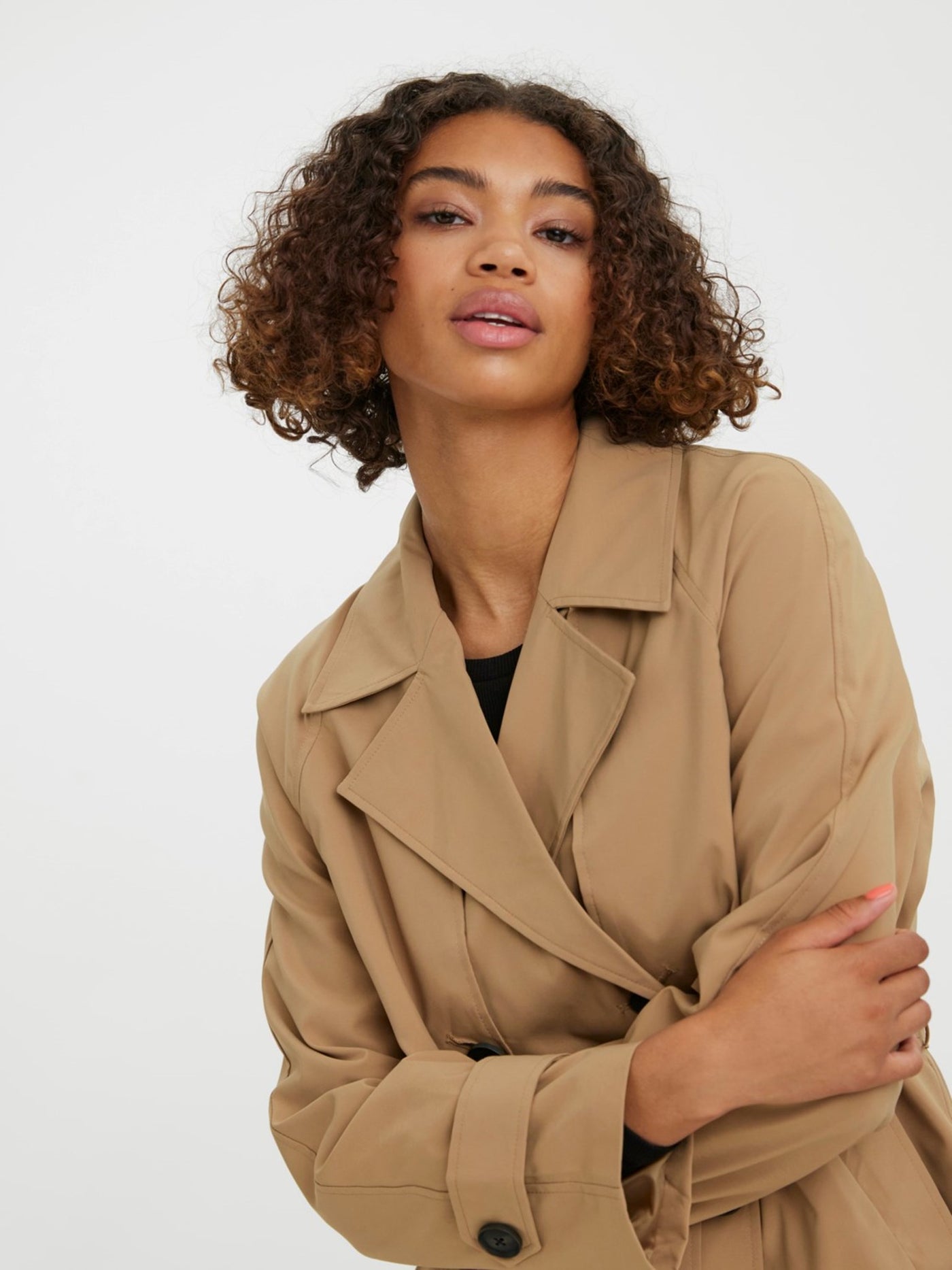 Tessa Long Trenchcoat - Tigers Eye - Vero Moda - Khaki 2