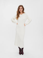 Charger l&#39;image dans la galerie, Valor O-Neck knit dress - Birch - Vero Moda - White 4
