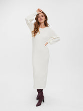 Charger l&#39;image dans la galerie, Valor O-Neck knit dress - Birch - Vero Moda - White
