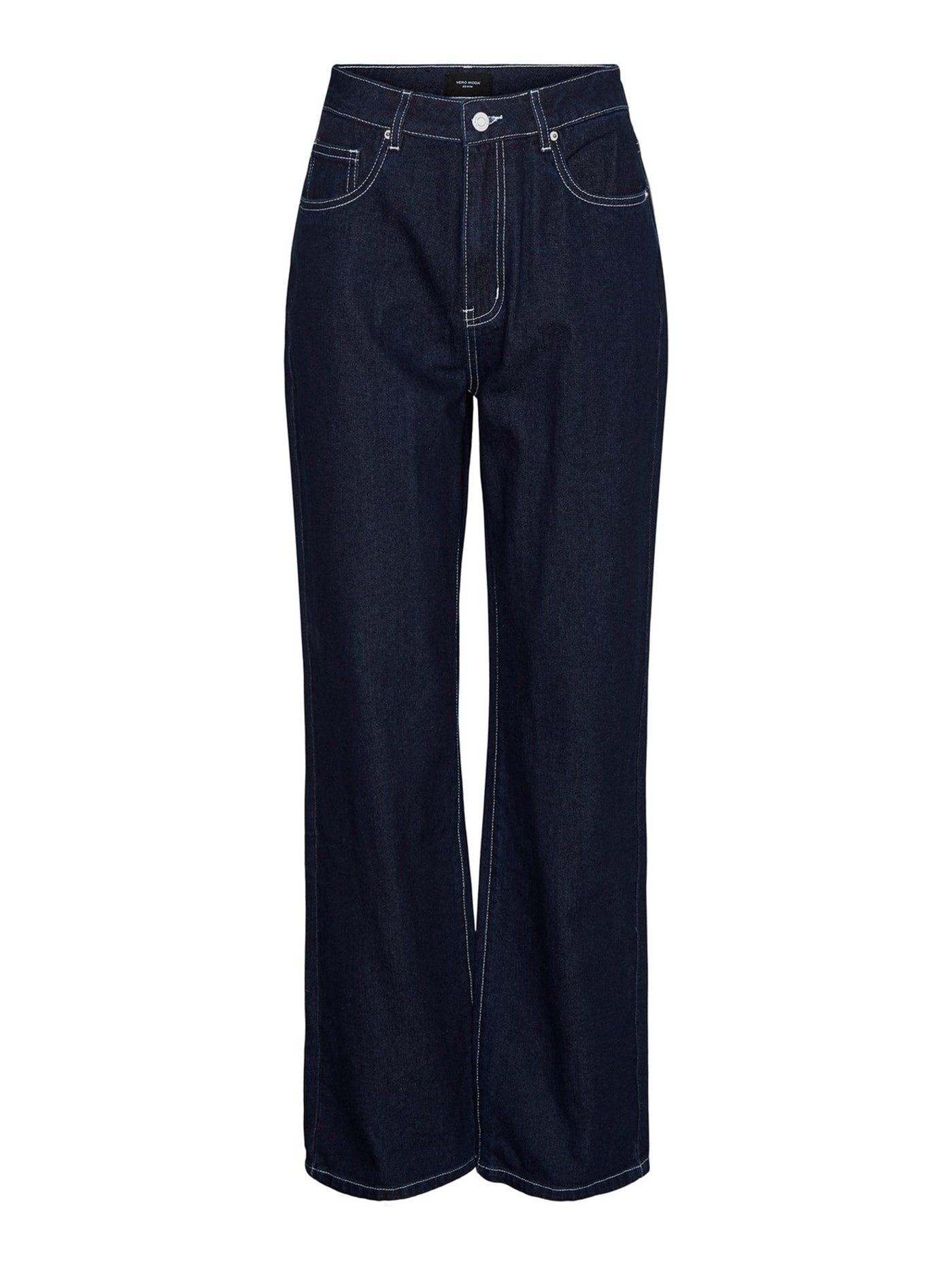 Kithy Loose Straight Jeans - Dark Blue Denim - Vero Moda - Blue