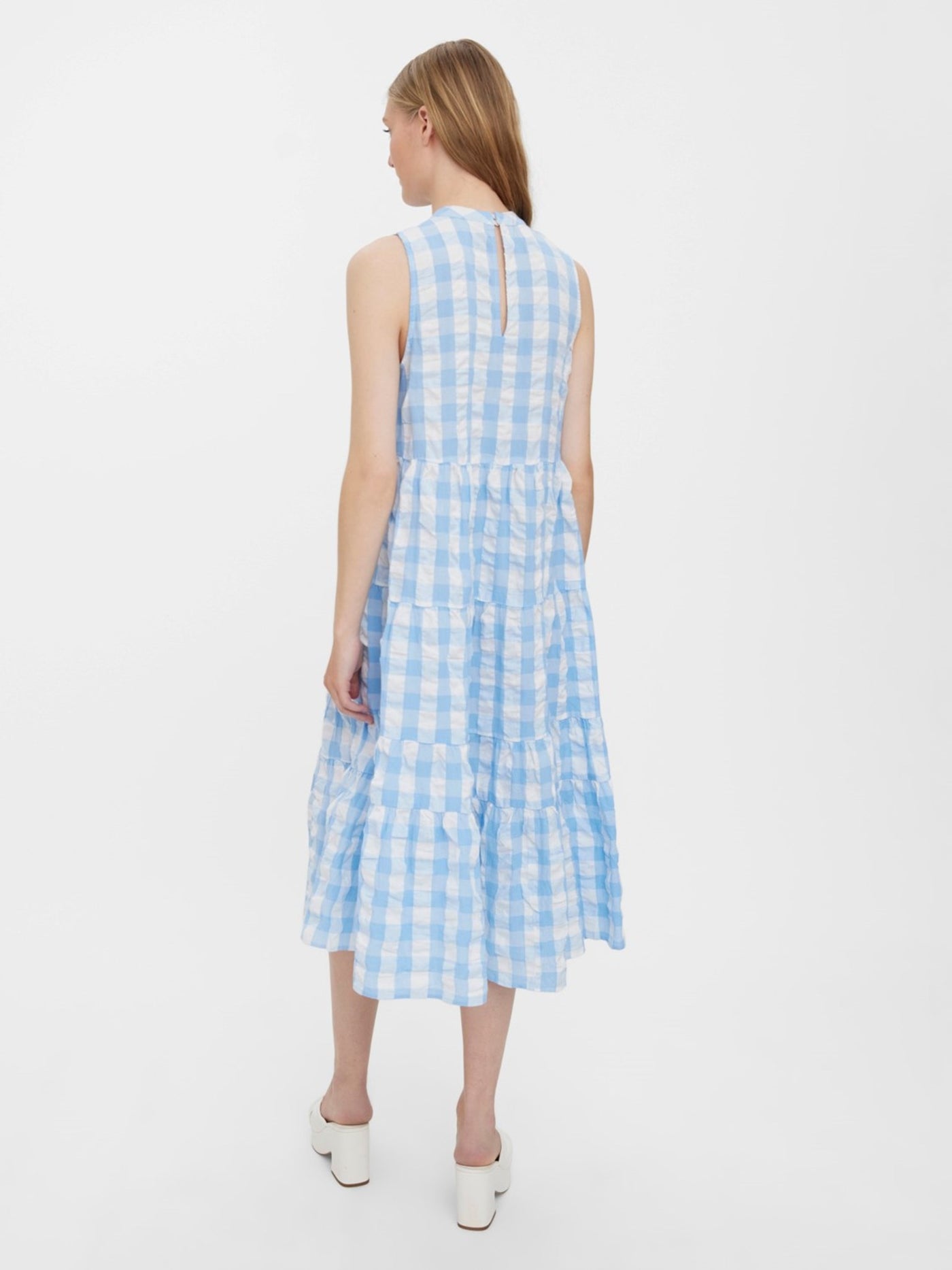 Sody Calf Highneck Dress - Blue Bell - Vero Moda - Blue 4