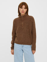 Carregar imagem no visualizador da galeria, Plaza Zipper Knit - Aztec - Vero Moda - Brown
