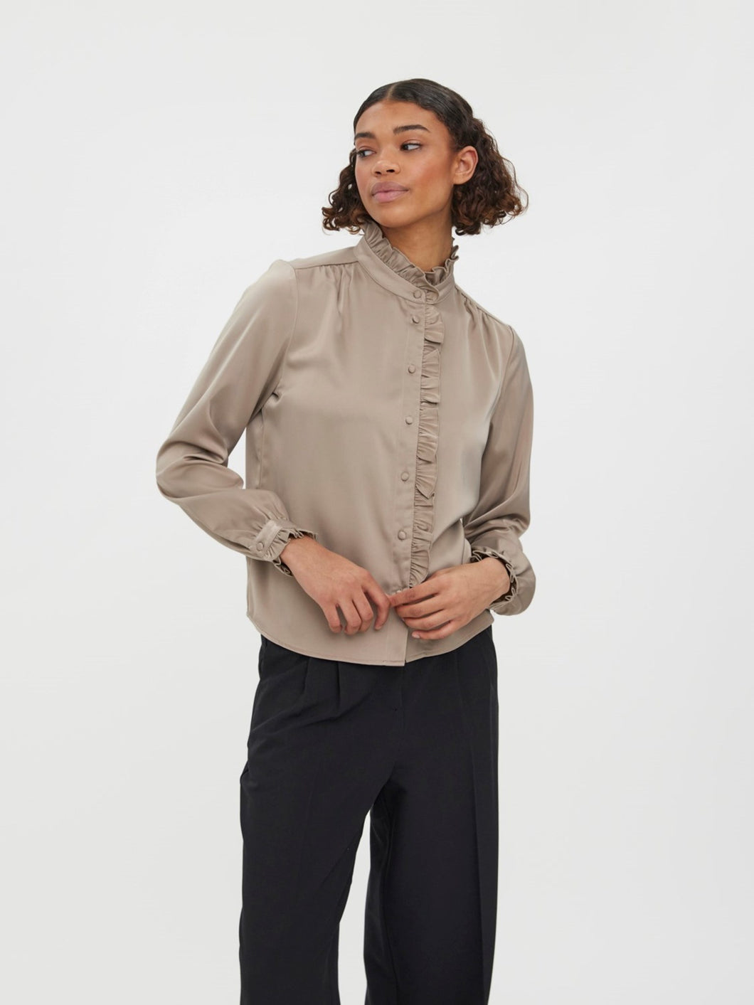 Adjure Shirt - Roasted Cashew - Vero Moda - Khaki