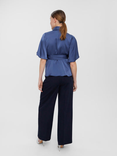 Amalia Wrap Top - Vintage Indigo - Vero Moda - Blue 4