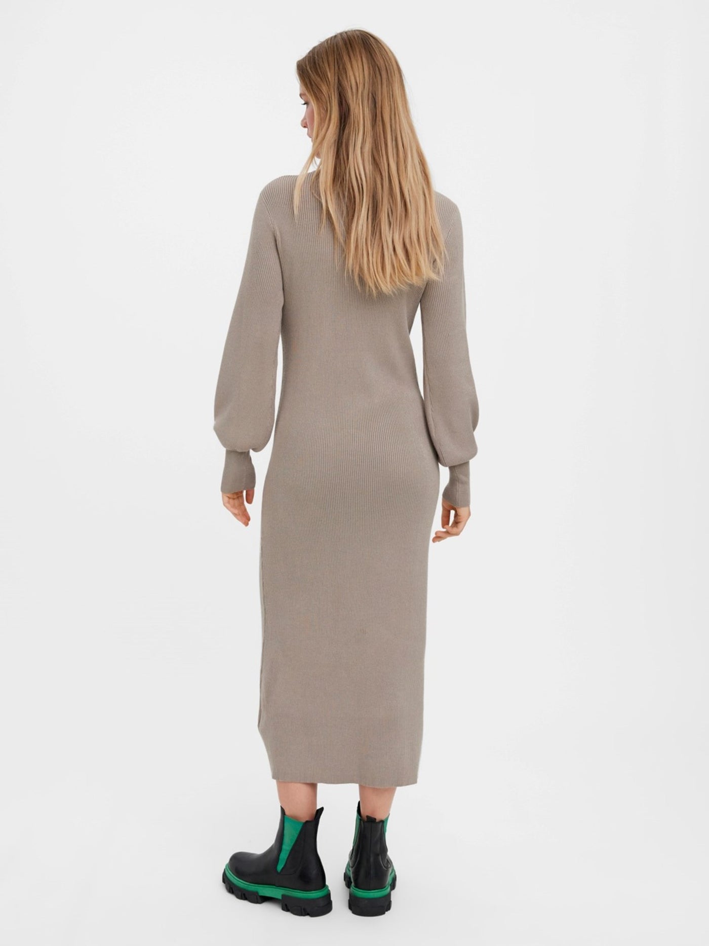 Valor O-Neck knit dress - Roasted Cashew - Vero Moda - Brown 2