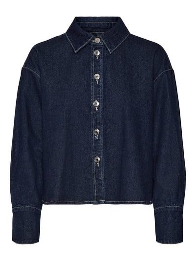 Josie Denim shirt - Dark Blue Denim - Vero Moda - Blue