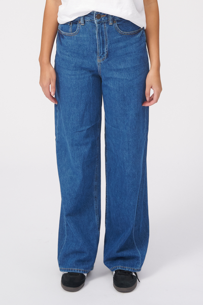 The Original Performance Wide Jeans - Medium Blue Denim - TeeShoppen - Blue 3