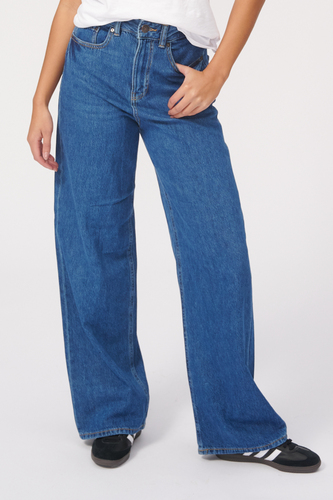 The Original Performance Wide Jeans - Medium Blue Denim - TeeShoppen - Blue