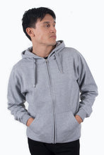 Load image into Gallery viewer, Zip Sweat Hoodie - Light Gray - TeeShoppen - Grey 8
