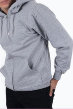 Load image into Gallery viewer, Zip Sweat Hoodie - Light Gray - TeeShoppen - Grey 2
