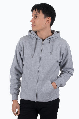 Zip Sweat Hoodie - Light Gray - TeeShoppen - Grey