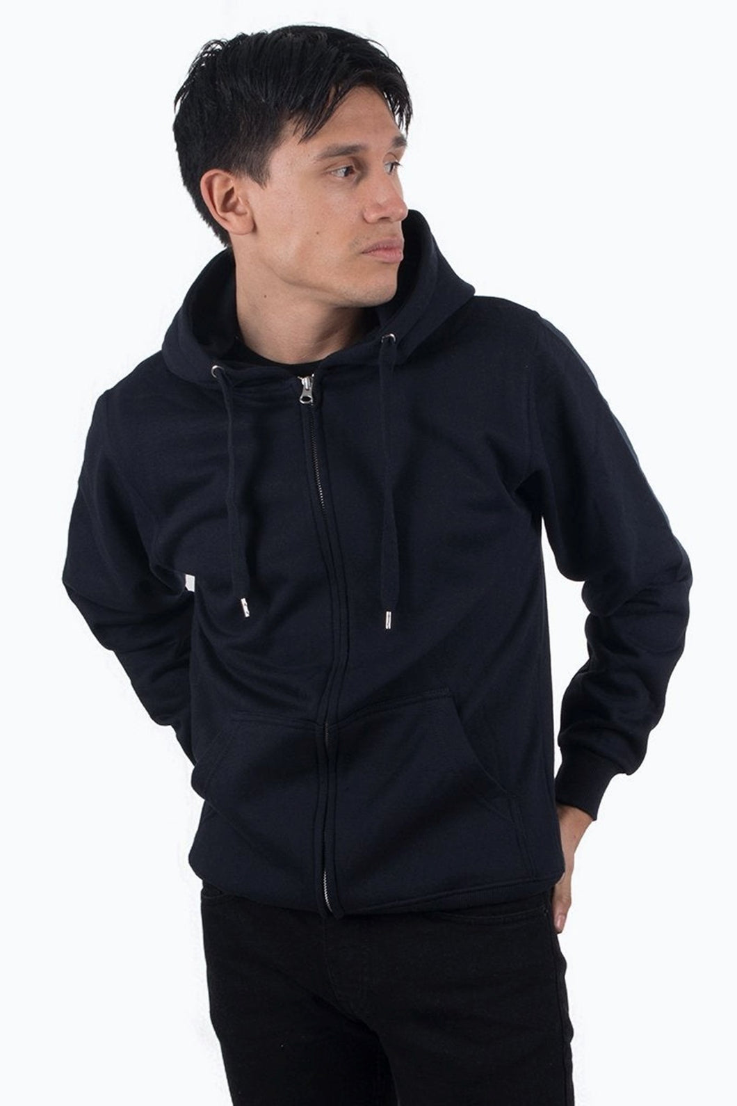 Zip Sweat Hoodie - Navy - TeeShoppen - Blue