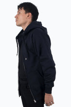 Load image into Gallery viewer, Zip Sweat Hoodie - Navy - TeeShoppen - Blue 8
