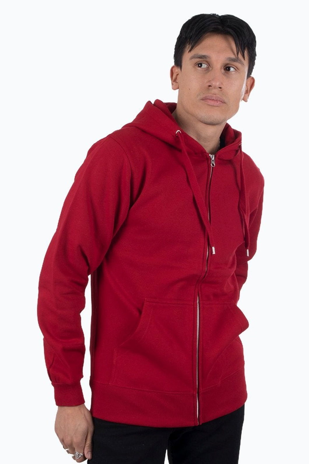 Zip Sweat Hoodie - Red - TeeShoppen - Red