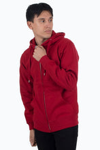 Load image into Gallery viewer, Zip Sweat Hoodie - Red - TeeShoppen - Red 6
