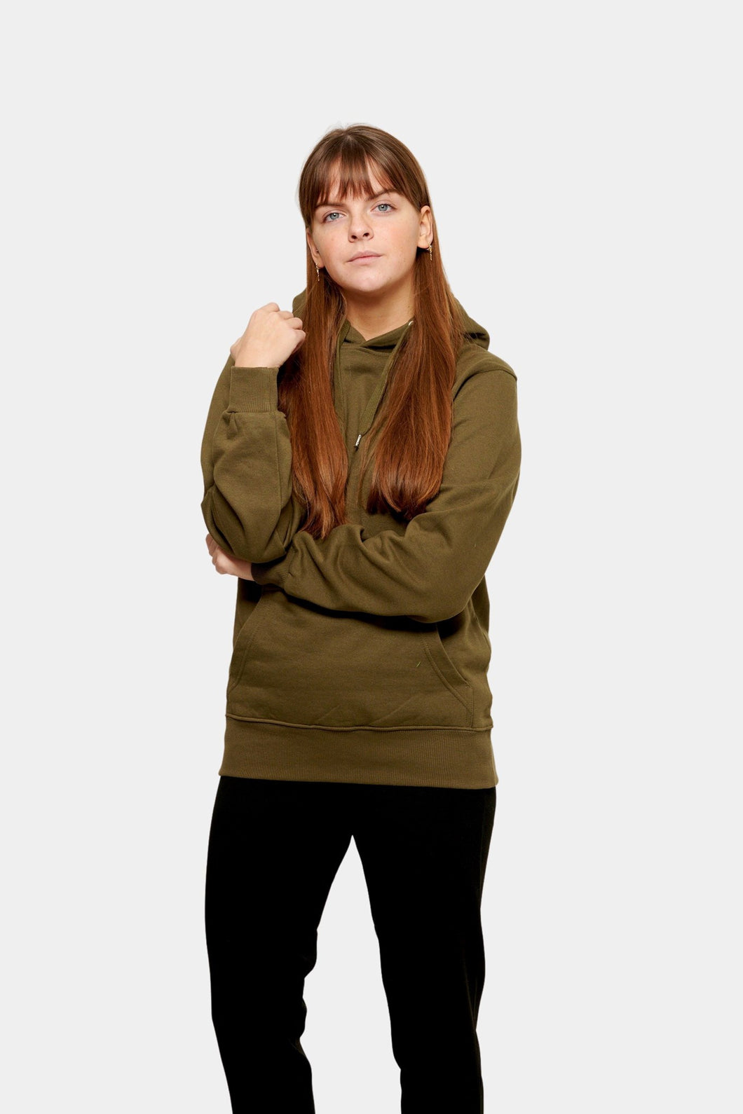 Boyfriend Hoodie - Olive - TeeShoppen - Green